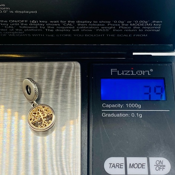 EUC Pandora 791988CZ Silver & 14k Gold Family Roots Tree Dangle Charm - Picture 14 of 14